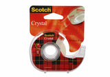 Ruban adhésif Scotch® Crystal transparent, 1 rouleau 19 mm x 15 m + dévidoir manuel