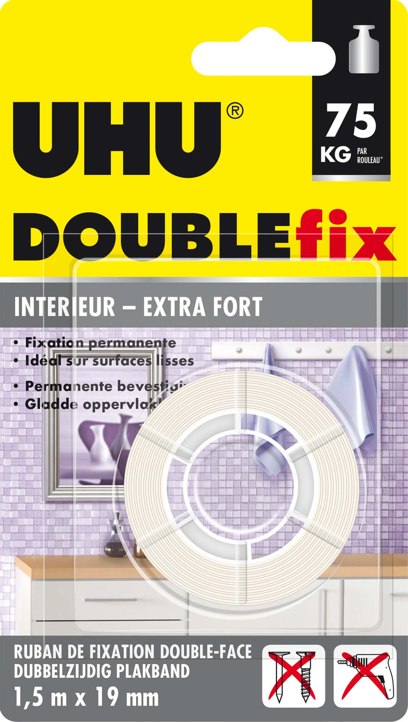 UHU Double-Sided Adhesive Tape - 1.5m X 19mm Jamaica