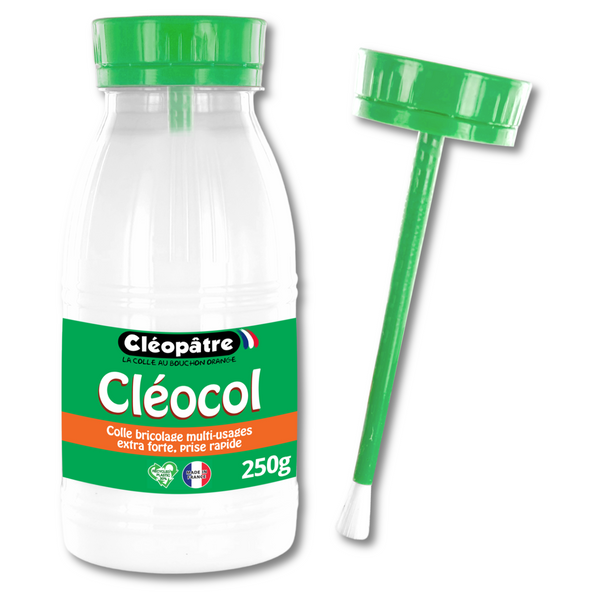 Cléocol en flacon de 250g avec pinceau intégré