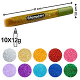 10 Stylos Colle Pailletée 12g - Glitter Glue - Cléopâtre
