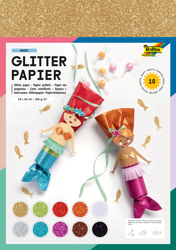 Bloc papier paillettes