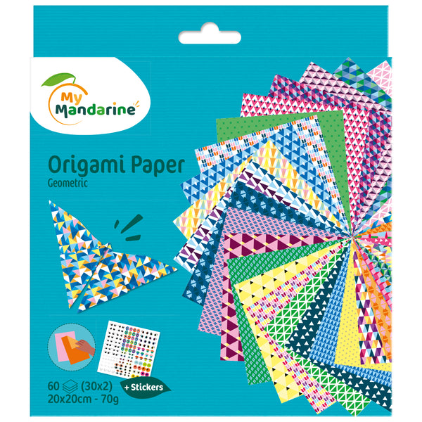 Papier origami 20x20cm Thème géométrie