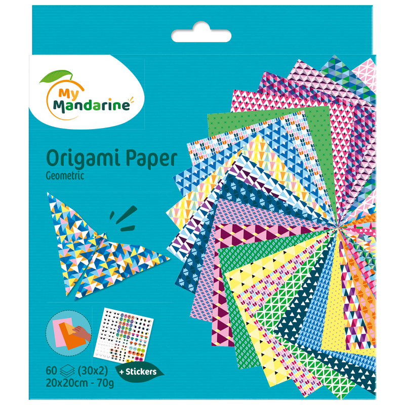 Papier origami 20x20cm Thème géométrie
