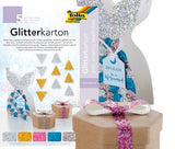 Bloc papier pailleté 17 x24,5 cm - 5 feuilles assorties