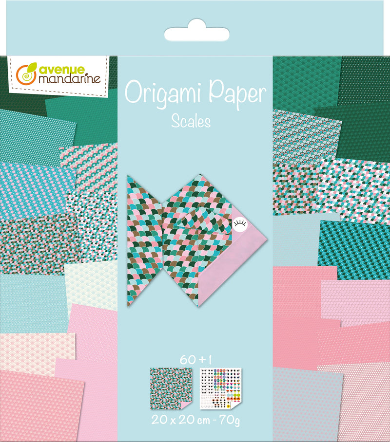 Papier origami 20x20cm Thème zoo