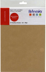 Feuille A4 Kraft autocollante x10