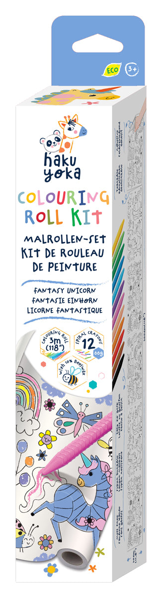 Kit de rouleau de couleur Haku Yoka "Licorne Fantastique"+ accessoires 30 x 300 cm
