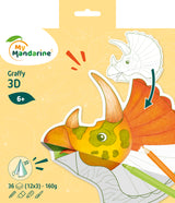 Album Graffy 3D Dinosaures - 36 feuilles - 160gr/m²