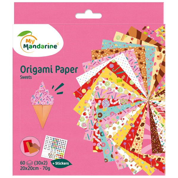 Papier origami 20x20cm Thème sweets