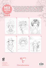 Bloc de coloriage multi-techniques de 20 feuilles A4 250g, Les femmes