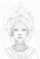 Bloc de coloriage multi-techniques de 20 feuilles A4 250g, Les femmes