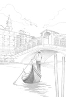 Bloc de coloriage multi-techniques de 20 feuilles A4 250g, Les villes