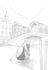 Bloc de coloriage multi-techniques de 20 feuilles A4 250g, Les villes