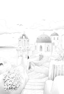 Bloc de coloriage multi-techniques de 20 feuilles A4 250g, Les villes