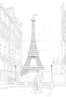 Bloc de coloriage multi-techniques de 20 feuilles A4 250g, Les villes