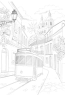 Bloc de coloriage multi-techniques de 20 feuilles A4 250g, Les villes