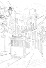 Bloc de coloriage multi-techniques de 20 feuilles A4 250g, Les villes