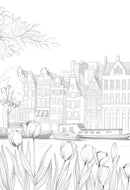 Bloc de coloriage multi-techniques de 20 feuilles A4 250g, Les villes