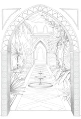 Bloc de coloriage multi-techniques de 20 feuilles A4 250g, Les jardins