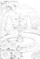 Bloc de coloriage multi-techniques de 20 feuilles A4 250g, Les jardins