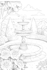 Bloc de coloriage multi-techniques de 20 feuilles A4 250g, Les jardins