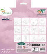 Carnet coloriage Manga 24 feuilles -  20 x 20 cm - 250g/m² - Clairefontaine