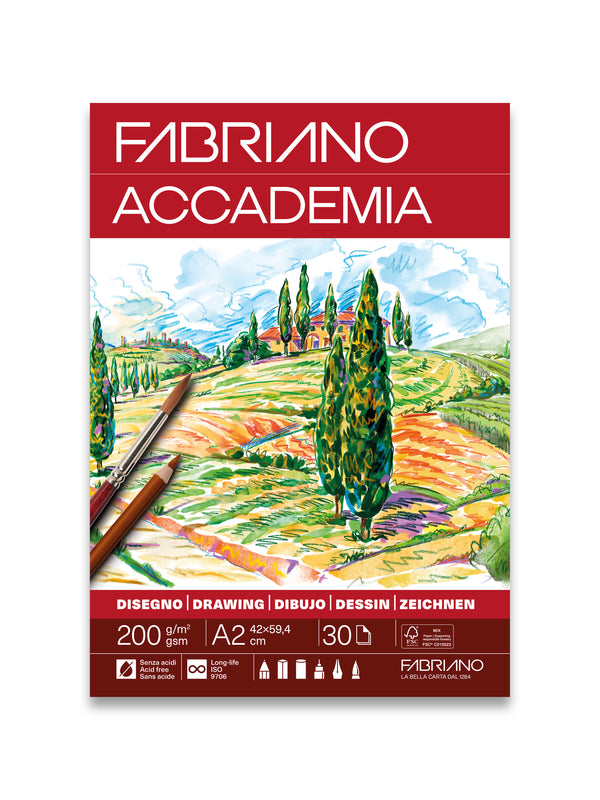 Blocs papier dessin Accademia 30 feuilles - 200g/m²