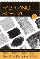 Bloc Schizzi spiralé -80 feuilles - 90gr/m² - Format A4 ou A3