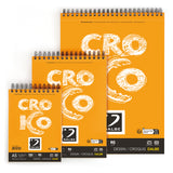 Album Croko spiralé 120 Feuilles, Papier Léger 90g/m², Idéal pour Croquis et Esquisses