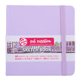Carnet de croquis Violet pastel - Sketchbook 12 x 12 cm - 80 feuilles - 140gr
