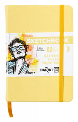 Sketchbook A6 80 feuilles papier blanc, 140 g/m², 9 couleurs de couverture -
