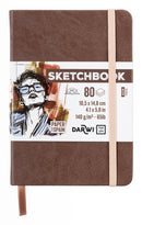 Sketchbook A6 80 feuilles papier blanc, 140 g/m², 9 couleurs de couverture -