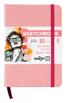 Sketchbook A6 80 feuilles papier blanc, 140 g/m², 9 couleurs de couverture -