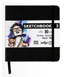 Sketchbook 14 x 14 80 feuilles papier blanc, 140 g/m², 9 couleurs de couverture - Darwi