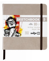 Sketchbook 14 x 14 80 feuilles papier blanc, 140 g/m², 9 couleurs de couverture - Darwi