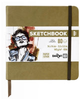 Sketchbook 14 x 14 80 feuilles papier blanc, 140 g/m², 9 couleurs de couverture - Darwi