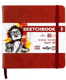 Sketchbook 14 x 14 80 feuilles papier blanc, 140 g/m², 9 couleurs de couverture - Darwi