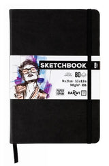 Sketchbook 14 x 21 80 feuilles papier blanc, 140 g/m², 9 couleurs de couverture - Darwi