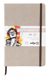Sketchbook 14 x 21 80 feuilles papier blanc, 140 g/m², 9 couleurs de couverture - Darwi