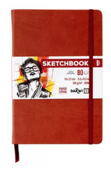 Sketchbook 14 x 21 80 feuilles papier blanc, 140 g/m², 9 couleurs de couverture - Darwi