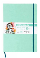 Sketchbook A4 80 feuilles papier blanc, 140 g/m², 9 couleurs de couverture - Darwi