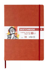 Sketchbook A4 80 feuilles papier blanc, 140 g/m², 9 couleurs de couverture - Darwi