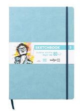 Sketchbook A4 80 feuilles papier blanc, 140 g/m², 9 couleurs de couverture - Darwi