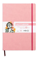 Sketchbook A4 80 feuilles papier blanc, 140 g/m², 9 couleurs de couverture - Darwi