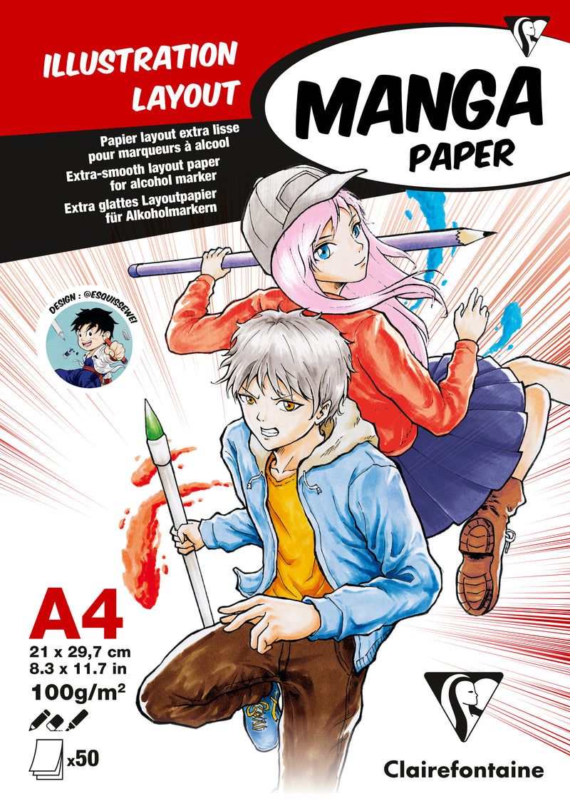 Bloc papier illustration Manga paper 3 formats