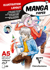 Bloc papier illustration Manga paper 3 formats