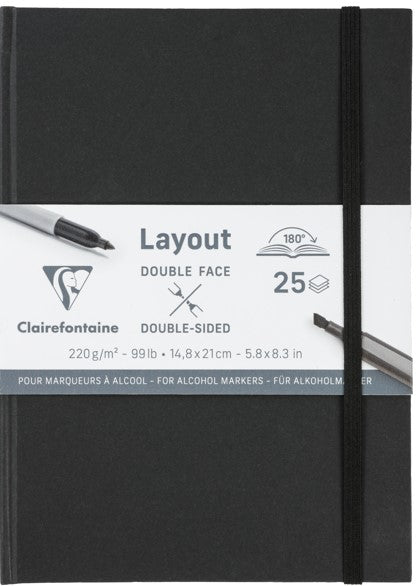 Carnet à plat Layout double-face - 220gr - 25 feuilles