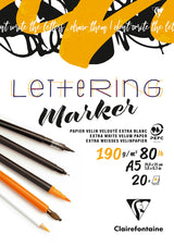 Bloc lettering A5 - 20 feuilles - 190g/m²- Clairefontaine