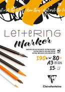 Bloc lettering A3 - 15 feuilles - 190g/m²- Clairefontaine