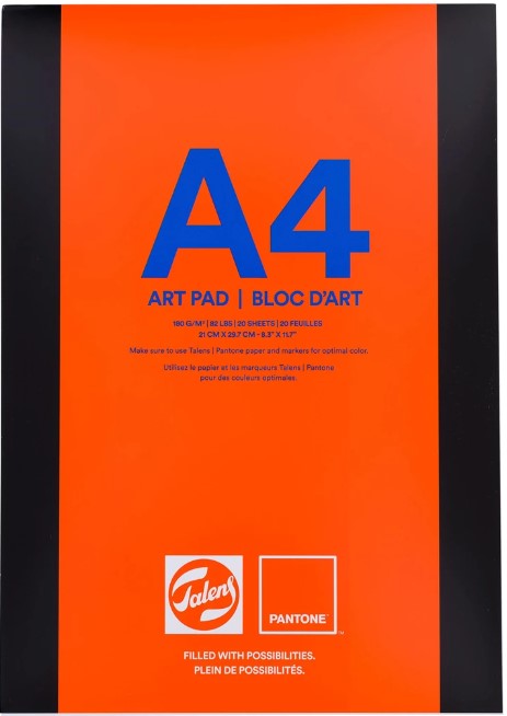 Bloc d'art PANTONE ARTPAD 20 feuilles-180gr- formats A4 ou A3